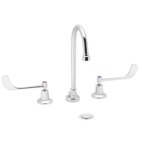 Speakman SC-3016 - Commander widespread faucet with 5 1/4-inch deep gooseneck rigid or swivel and 6-inch wrist blade handles