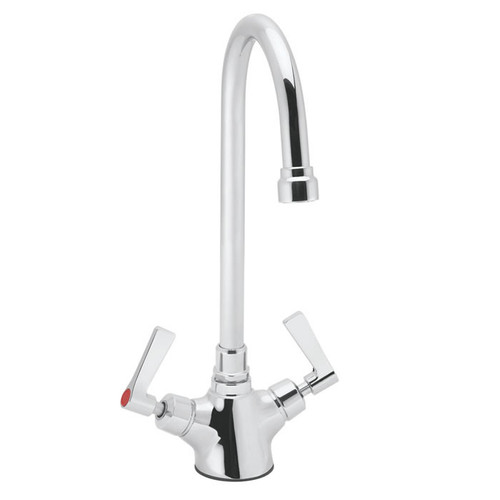 Speakman SC-7122 - Commander two handle lab faucet with 5 1/4-inch deep gooseneck rigid or swivel and lever handles