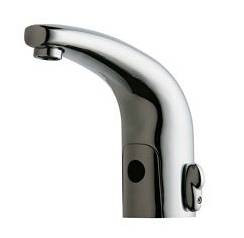 Hytronics - Single Hole Faucet, Deck Mount, Traditional Electronic Lavatory Faucet with Dual Beam Infrared Sensor