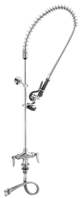 T&S Brass - B-0113-B - Single Hole Deck Mounted Easy Install Pre-Rinse Faucet with B-0107 Spray Valve (1.42 GPM) - With Wall Bracket T&S Brass - B-0113-B - Single Hole Deck Mounted Easy Install Pre-Rinse Faucet with B-0107 Spray Valve (1.42 GPM) - With Wall Bracket