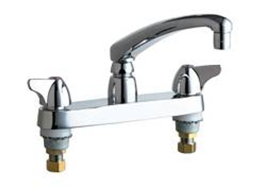 Chicago Faucets - 1100-E35ABCP - 8-inch Center Deck Mounted Sink Faucet, Deck Mounted Chicago Faucets - 1100-E35ABCP - 8-inch Center Deck Mounted Sink Faucet, Deck Mounted