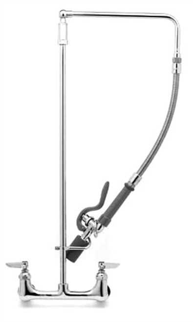 T&S Brass - B-0131-C - Pre-Rinse, Overhead Swivel Arm, Wall Mount Base, 8-inch Centers, Low Flow Spray Valve