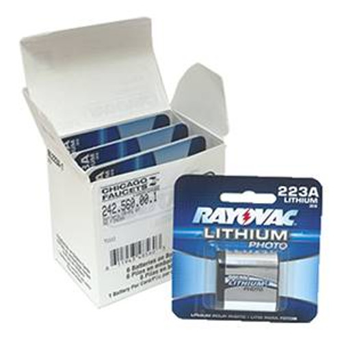 Chicago Faucets 242.560.00.1 - Replacement lithium battery 6-pack for Hytronic and E-Tronic 40 sensor operated lavatory fittings.