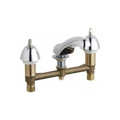 Chicago Faucets - 404-633LESSHDLAB - Widespread Lavatory Faucet Chicago Faucets - 404-633LESSHDLAB - Widespread Lavatory Faucet