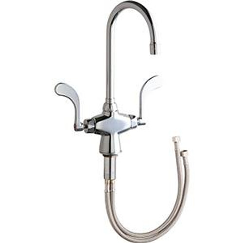 Chicago Faucets 50-317XKABCP - Single Hole Deck Mounted Hot and Cold Water Mixing Sink Faucet with Ceramic Cartridges Chicago Faucets 50-317XKABCP - Single Hole Deck Mounted Hot and Cold Water Mixing Sink Faucet with Ceramic Cartridges