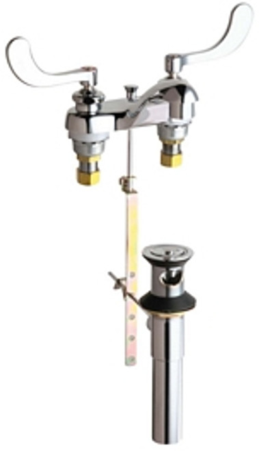 Chicago Faucets - 797-V317ABCP - 4-inch Center Lavatory Faucet with Pop-Up Drain