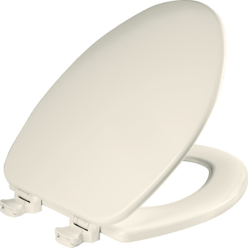 585EC 346 - Church Elongated Enameled Wood Toilet Seat, Biscuit