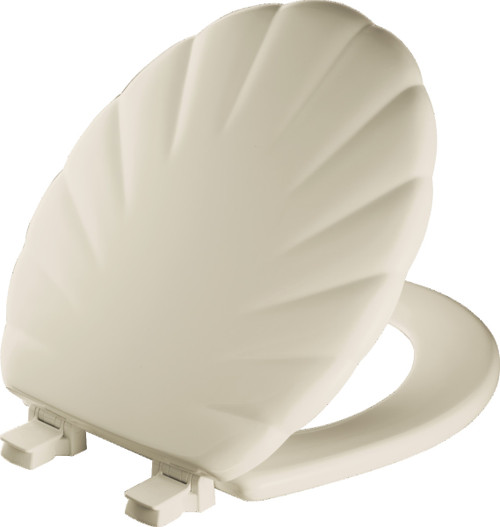 22ECA 006 - Mayfair Round Enameled Wood Shell Design Toilet Seat-TITE Seat Fastening System and Easy-Clean Hinge, Bone