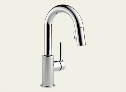 Delta 9959-DST Trinsic: Single Handle Pull-Down Bar / Prep Faucet, Chrome Delta 9959-DST Trinsic: Single Handle Pull-Down Bar / Prep Faucet, Chrome