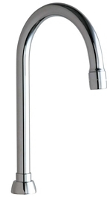 Chicago Faucets GN2AE3JKABCP - 5-1/4-ich Rigid / Swing Gooseneck Spout Chicago Faucets GN2AE3JKABCP - 5-1/4-ich Rigid / Swing Gooseneck Spout