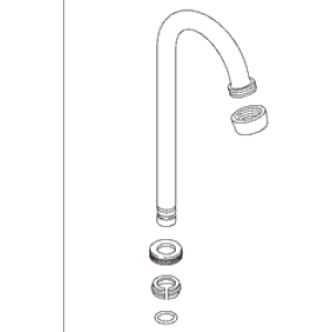 Kohler 40112-CP - Polished Chrome Gsnk Spout