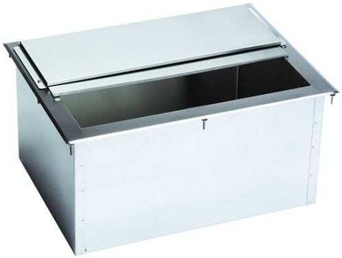 Krowne D2712 drop-In Ice Bin with sliding cover, 10-inch deep compartment and fully insulated 22 gauge 304 series stainless steel walls. Krowne D2712 drop-In Ice Bin with sliding cover, 10-inch deep compartment and fully insulated 22 gauge 304 series stainless steel walls.