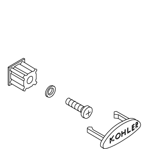 Kohler 79632-VF - Polished Brass Plug Button & Screw Kit