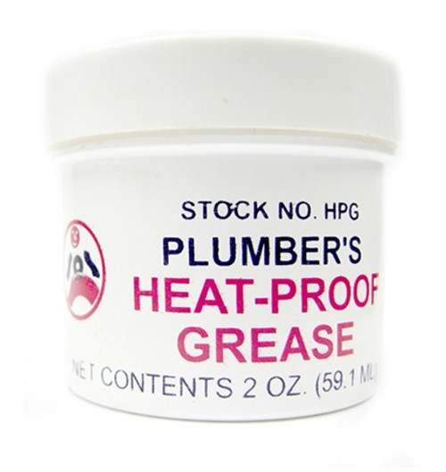 24 Pack Case of Plumber's heat proof grease. 24, 2 oz. Containers. This grease does not melt like ordinary grease. 24 Pack Case of Plumber's heat proof grease. 24, 2 oz. Containers. This grease does not melt like ordinary grease.