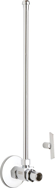 Chicago Faucets STC-31-11-AB - Compression Angle Stop, Loose Key with 12-inch Riser and Wall Flange, 1/2-inch Compression x 3/8-inchCompression Chicago Faucets STC-31-11-AB - Compression Angle Stop, Loose Key with 12-inch Riser and Wall Flange, 1/2-inch Compression x 3/8-inchCompression
