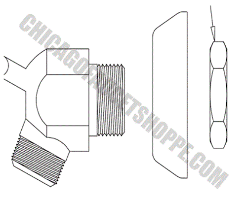 T&S Brass - 000713-20 - NUT B-1200 LOK T&S Brass - 000713-20 - NUT B-1200 LOK