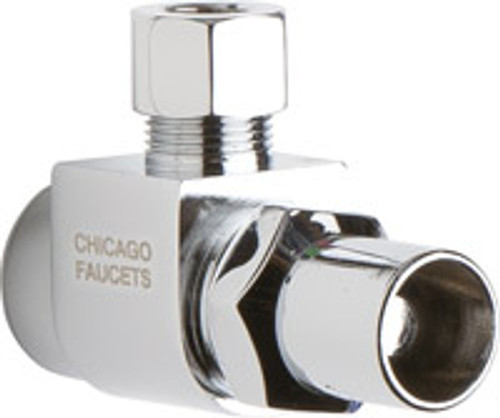 Chicago Faucets STC-11-00-AB - Compression Angle Stop, Loose Key, 3/8-inch Female NPT x 3/8-inch Compression
