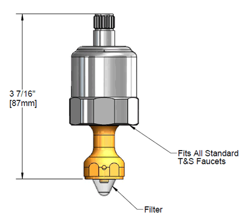 T&S Brass 015317-40 Bubbler Fast-Close Cartridge (No Handle)