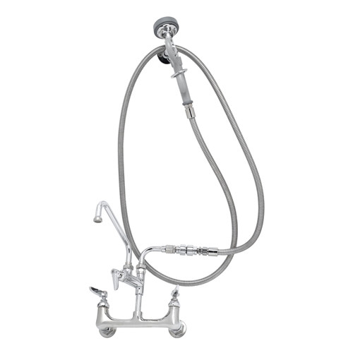 T&S Brass - B-0175-03 - Spray Assembly, Wall Mount Base, 8-inch Centers, Add-On Faucet - Angled Spray, Vacuum Breaker T&S Brass - B-0175-03 - Spray Assembly, Wall Mount Base, 8-inch Centers, Add-On Faucet - Angled Spray, Vacuum Breaker