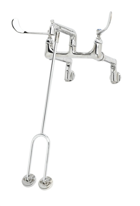 T&S Brass - B-0650-01 - Service Sink Faucet, Wall Mount, Adjustable Centers, 6-inch Wrist Action Handles, Wall Brace T&S Brass - B-0650-01 - Service Sink Faucet, Wall Mount, Adjustable Centers, 6-inch Wrist Action Handles, Wall Brace
