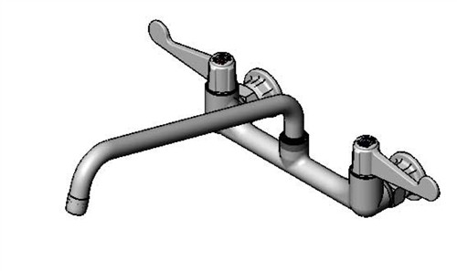 T&S Brass 5F-8WWX08 - Faucet, 8-inch Wall Mount, 8-inch Swing Nozzle, 4-inch Wrist-Action Handles T&S Brass 5F-8WWX08 - Faucet, 8-inch Wall Mount, 8-inch Swing Nozzle, 4-inch Wrist-Action Handles