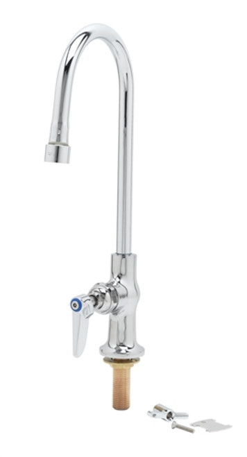 T&S Brass - B-0305-VR - Single Pantry Faucet, Rigid Gooseneck, Vandal Resistant Aerator/Handle, Anti-Rotation Pins