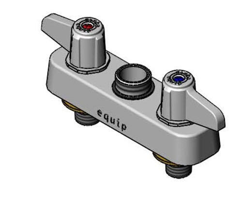 T&S Brass 5F-4CLX00 - Equip 4-inch C/C Deck Mount Workboard Fct, Swivel Outlet Less Nozzle