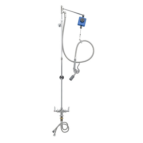 T&S Brass B-0126-CR - Pre-Rinse: Single Hole Base, 4-inch Spreader, Balancer & B-0107-C35 Sprayer, Cv Ceramas,