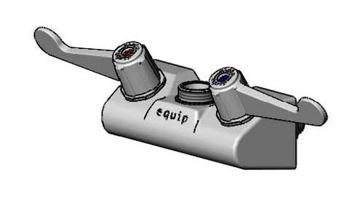 T&S Brass 5F-4WWX00 - Equip 4-inch Wall Mount Faucet, 4-inch Wrist-Action Handles, Less Nozzle