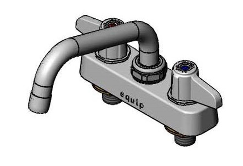 T&S Brass 5F-4CLX06 - Equip 4-inch C/C Deck Mount Workboard Fct W/ 6-inch Swing Nozzle