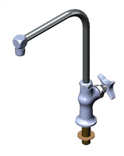 T&S Brass B-0318-01 - Faucet (B-0318 Modified 4-Arm Handle & Red Index)