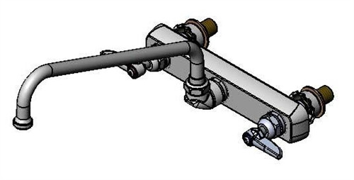 T&S Brass - B-1128-XS - Workboard Faucet, Wall Mount, 8-inch Centers, 12-inch Swing Nozzle, Lever Handles, 2-inch Shanks T&S Brass - B-1128-XS - Workboard Faucet, Wall Mount, 8-inch Centers, 12-inch Swing Nozzle, Lever Handles, 2-inch Shanks