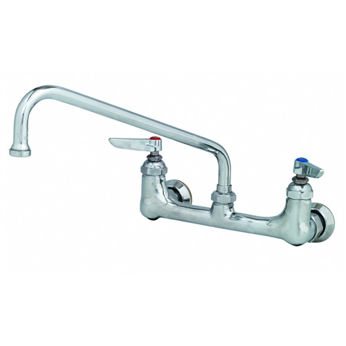 T&S Brass - B-0231-EE - Double Pantry Faucet, Wall Mount, 8-inch Centers, 12-inch Swing Nozzle (062X), EE Inlets T&S Brass - B-0231-EE - Double Pantry Faucet, Wall Mount, 8-inch Centers, 12-inch Swing Nozzle (062X), EE Inlets
