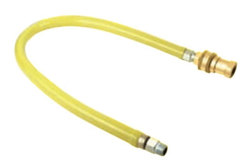 T&S Brass - HG-6D-60S - Gas Hose w/Reverse Quick Disconnect, 3/4-inch NPT, 60-inch Long, Includes SwiveLink Fittings