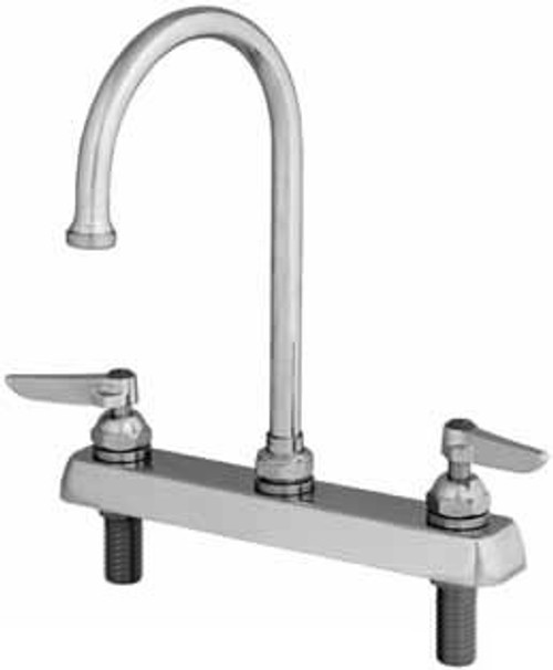 T&S Brass - B-1142-XS - Workboard Faucet, Deck Mount, 8-inch Centers, Swivel Gooseneck, Lever Handles, 2-inch Shanks T&S Brass - B-1142-XS - Workboard Faucet, Deck Mount, 8-inch Centers, Swivel Gooseneck, Lever Handles, 2-inch Shanks
