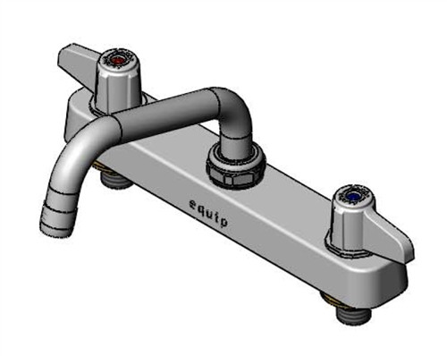 T&S Brass 5F-8CLX06 - Equip 8-inch C/C Deck Mount Workboard Fct W/ 6-inch Swing Nozzle