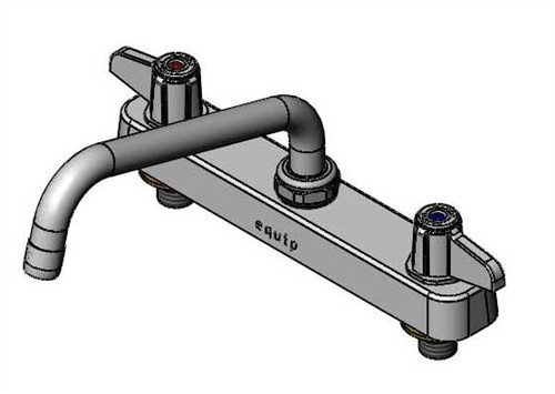 T&S Brass 5F-8CLX08 - Equip 8-inch C/C Deck Mount Workboard Fct W/ 8-inch Swing Nozzle