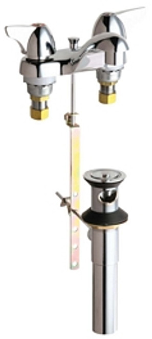 Chicago Faucets - 797-V1000ABCP - 4-inch Center Lavatory Faucet with Pop-Up Drain