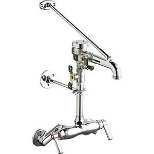 Chicago Faucets 445-PVBRXKCCP Hot and Cold Water Sink Faucet, Chrome