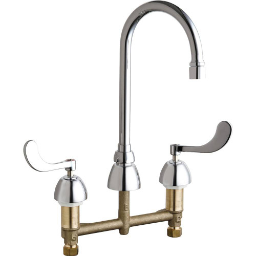 Chicago Faucets - 786-E3VPAABCP - Widespread Lavatory Faucet