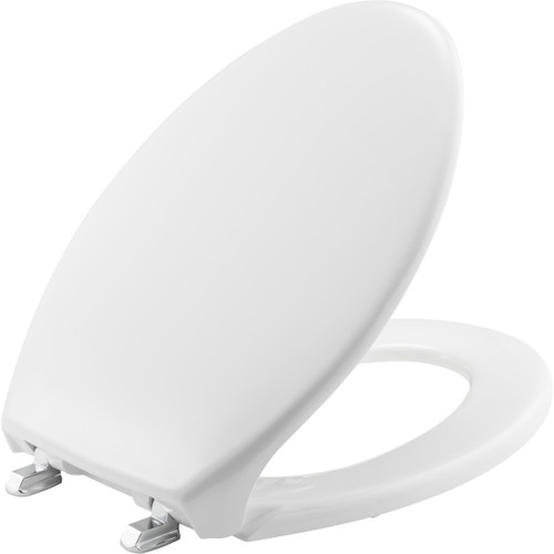 1900SS 000 - Bemis Elongated Commercial Plastic Toilet Seat-Sustaining Stainless Steel Hinge, White