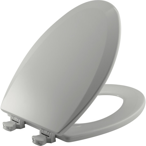 1500EC 062 - Bemis Elongated Enameled Wood Toilet Seat, Ice Grey