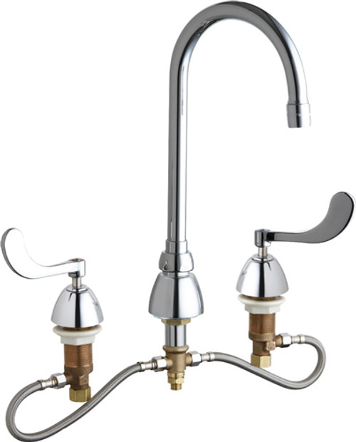 Chicago Faucets 786-HGN2AE3AB - Concealed Hot and Cold Water Sink Faucet