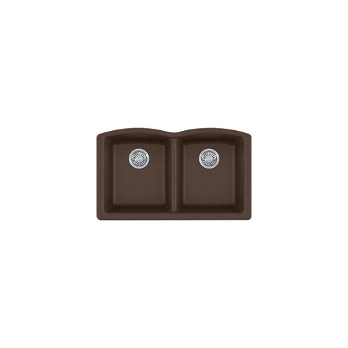Franke ELG120MOC Ellipse 33" Double Basin Undermount Kitchen Sink, Granite - Mocha Franke ELG120MOC Ellipse 33" Double Basin Undermount Kitchen Sink, Granite - Mocha