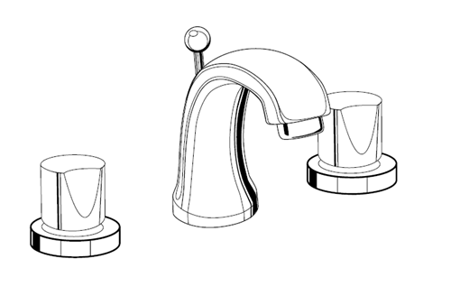 Jaclo 5840-T672 Jaylen Transitional Widespread Faucet with Round Handles and Pop-Up Drain Jaclo 5840-T672 Jaylen Transitional Widespread Faucet with Round Handles and Pop-Up Drain