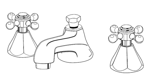 Jaclo 6870-T688 Astor Widespread Lavatory Faucet