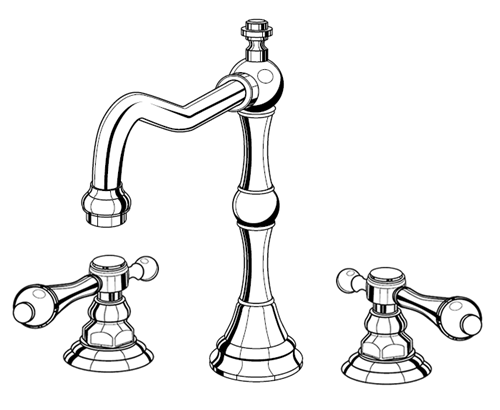 Jaclo 9930-T692 Roaring Twenties Roman Tub Filler Faucet with Finial Lever Handles Jaclo 9930-T692 Roaring Twenties Roman Tub Filler Faucet with Finial Lever Handles