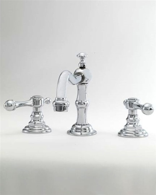 Jaclo 9830-T692 Roaring Twenties Widespread Faucet with Finial Lever Handles, Pop-Up Drain