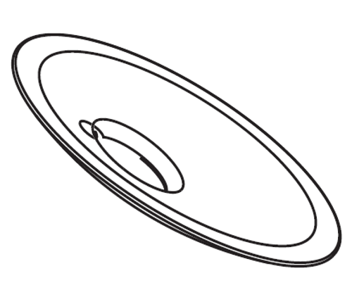 KWC Z.634.125 - MURANO Replacement Glass, 6.29-inch Diameter