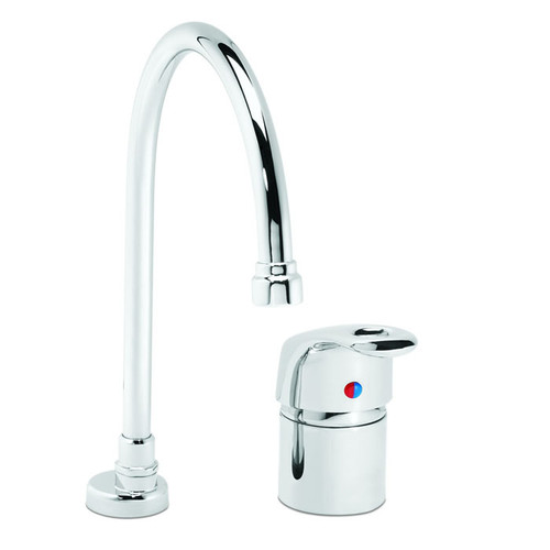 Speakman S-3661-12 - Side mount single lever faucet with 12-inch deep tubular swing spout rigid or swivel